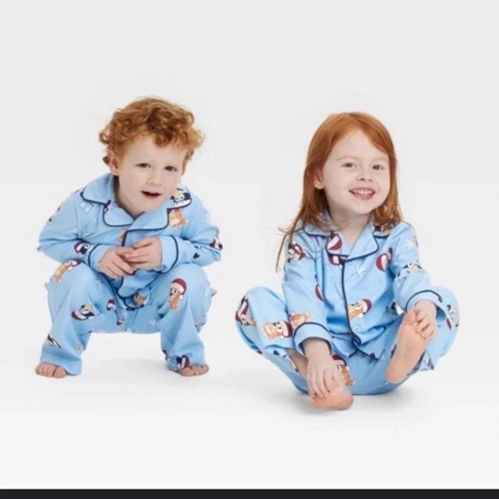Bluey Christmas Flannel Pajama Set - Blue - Infant - Toddler Unisex 2pc